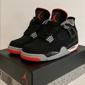 Air Jordan 4 retro 2019 black red grey size 8